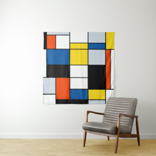 Tapete De Parede Composição A de Piet Mondrian - arte moderna