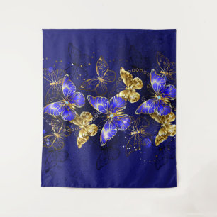 Tapete De Parede Composição com borboletas de safira