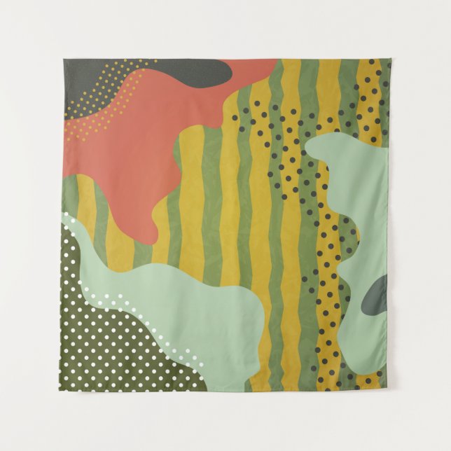 Tapete De Parede Composição geométrica abstrata moderna com decoraç (Frente)