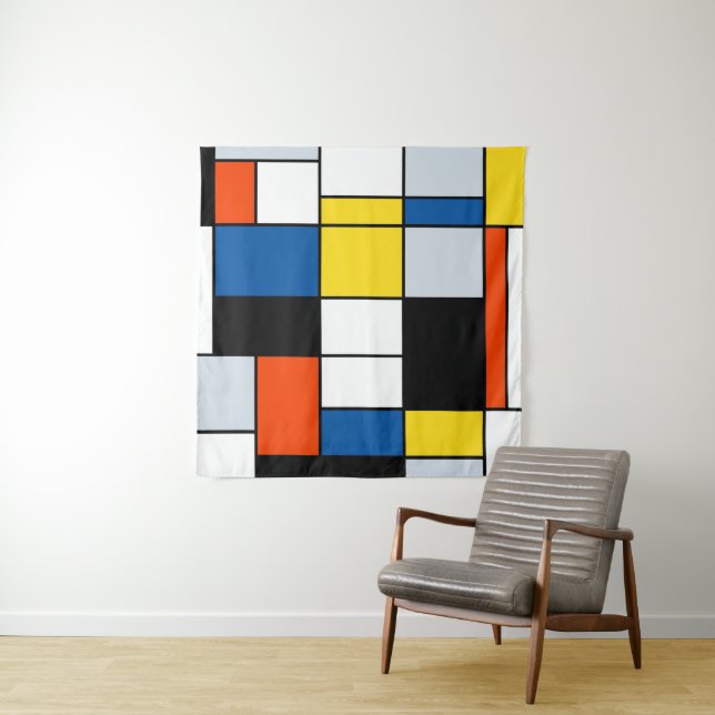 Tapete De Parede Composição Piet Mondrian A - Arte Moderna Abstrato (In Situ)
