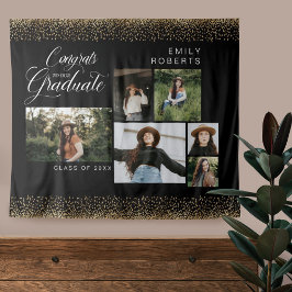 Tapete De Parede Confete Dourado 6 Colagem de Fotos Parabéns ao Nos