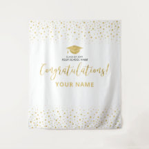 Confete Dourado e Branco | Formatura Parabéns