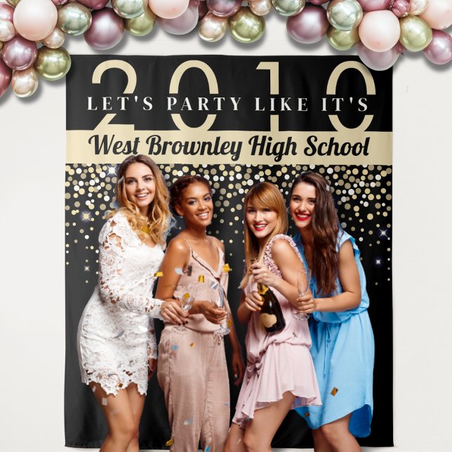 Tapete De Parede Confetti com o tema Resindicato Escolar Panorâmica (Class Reunion Backdrop
)