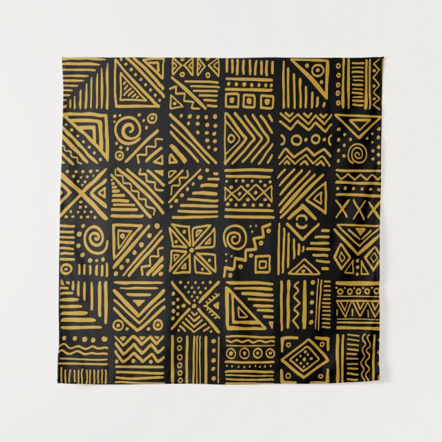 Tapete De Parede Conflito africano: tribal étnico sem descontinuida (Frente)