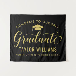 Tapete De Parede Congrats 2023 Graduate Black Gold Graduation