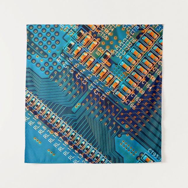 Tapete De Parede Conselho de circuito eletrônico fechado. computado (Frente)