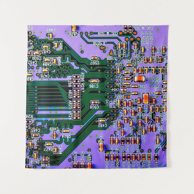 Tapete De Parede Conselho de circuito eletrônico fechado. fundo,var (Frente)