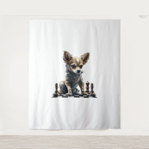 Tapete De Parede Conselho do jogador de xadrez Chihuahua Chess Quee