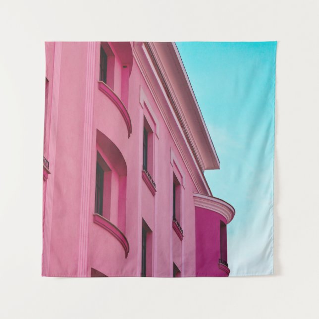 TAPETE DE PAREDE CONSTRUÇÃO DE CONCRETO DE PINK (Frente)