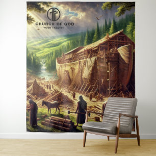 Tapete De Parede Construindo a Arca de Noah
