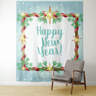 Tapete De Parede Conto de Fada Noturna de Natal. Fantasy Snow Vinta