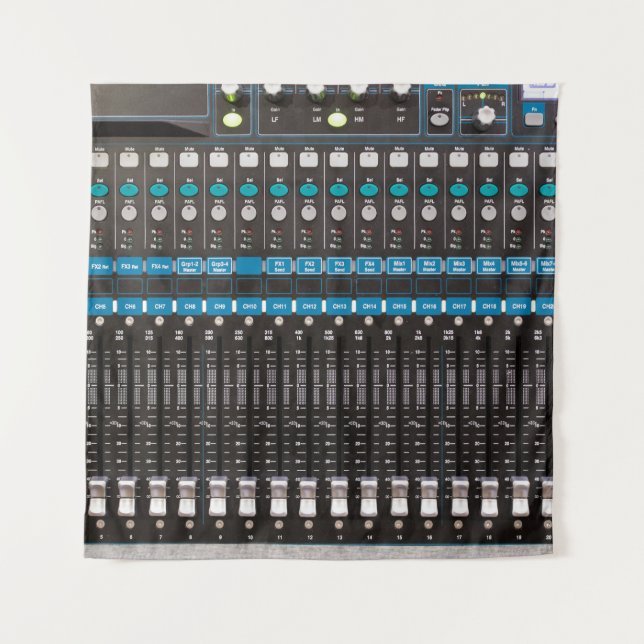 Tapete De Parede Controle de mixer de som, sala de eventos. (Frente)