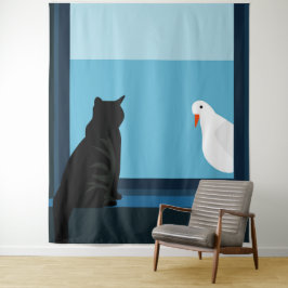 Tapete De Parede Convidado na janela