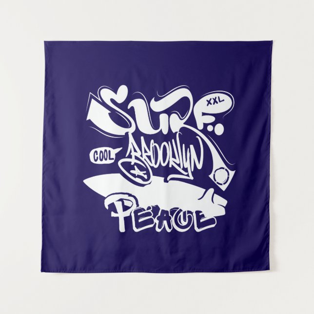Tapete De Parede Cool Retro Surf Brooklyn Paz  (Frente)