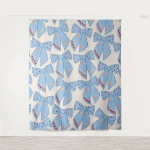 Tapete De Parede Coquette de Arcos azuis