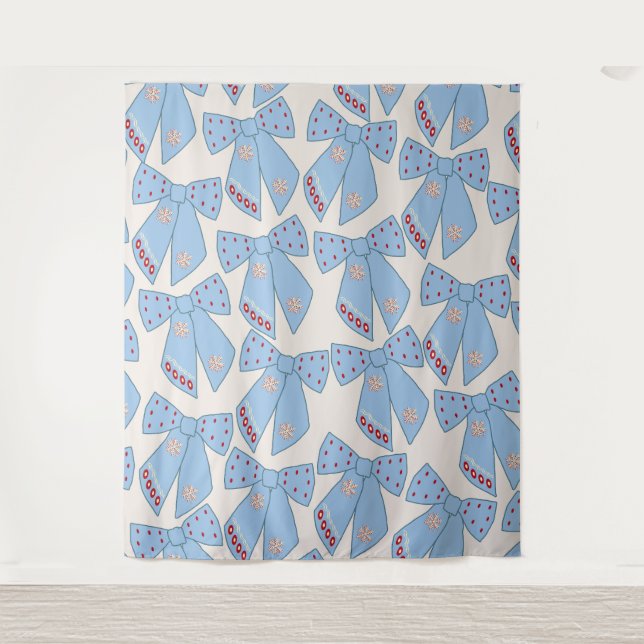 Tapete De Parede Coquette de Arcos azuis (Frente)