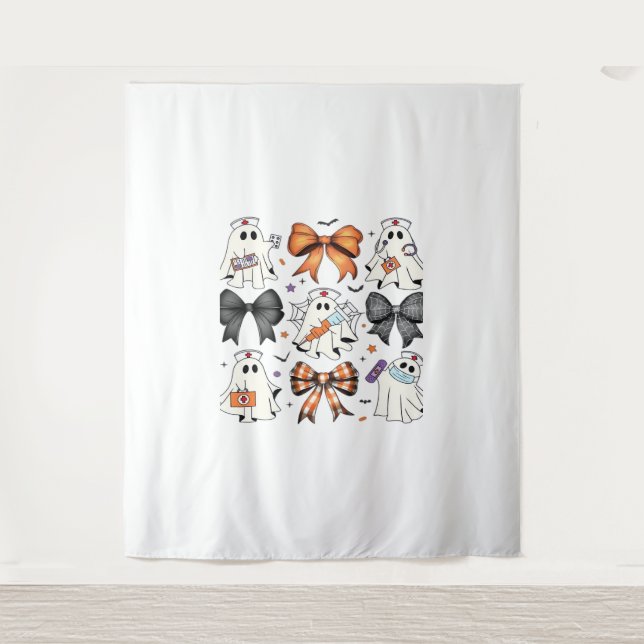 Tapete De Parede Coquette Halloween Ghost Nurse Classic T-Shirt (Frente)