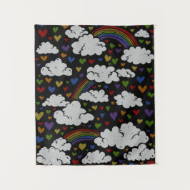 Tapete De Parede Corações Arco-Íris dos anos 80