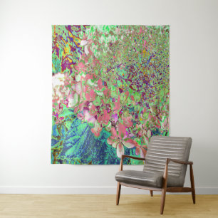 Tapete De Parede Coral Elegante e Chartreuse Limelight Hydrangea