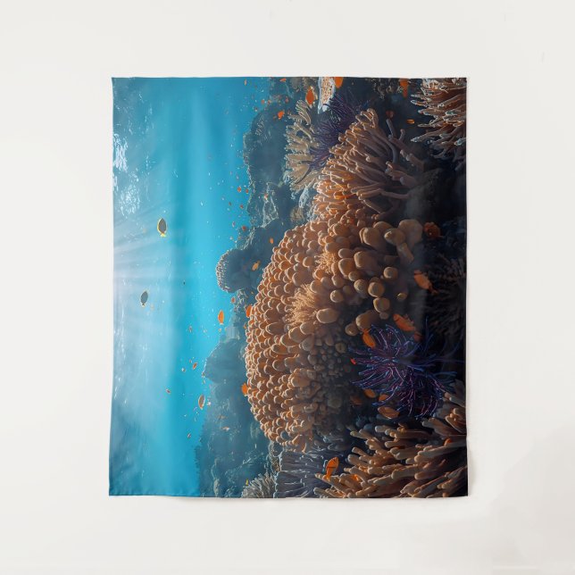 Tapete De Parede Coral Reef Ocean Tapestry (Frente)