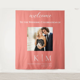 Tapete De Parede Coral rosa e Casamento-Foto-Branco-