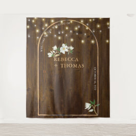 Tapete De Parede Corda Rústica Luz Arca Dourada Magnolia Casamento