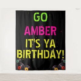 Tapete De Parede Cores Néon dos Anos 90|Fundo de Foto de Aniversári