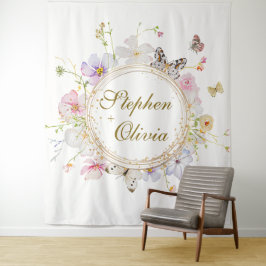 Tapete De Parede Coroa de Flores de Noiva de Flores Silvestres Mode