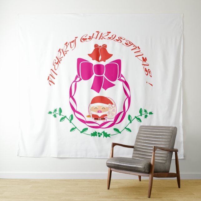 Tapete De Parede Coroa de Natal (In Situ (Horizontal))