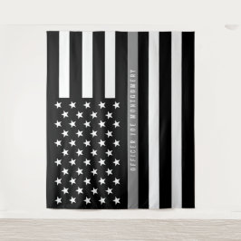 Tapete De Parede Correção Bandeira Americana Thin Gray Line Aposent