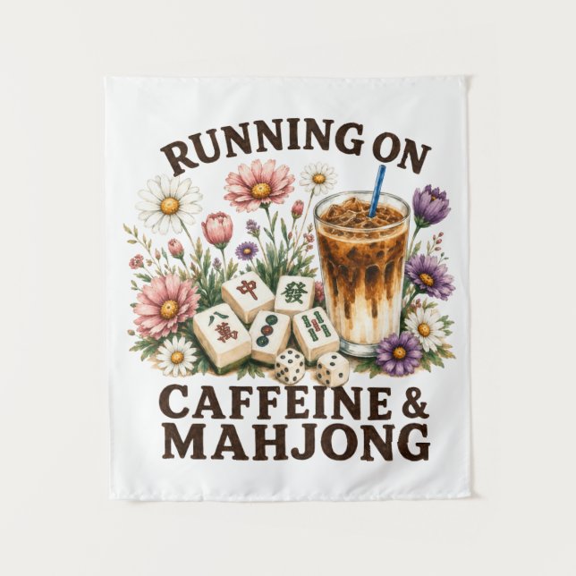 Tapete De Parede Correndo em Cafeína & Mahjong (Frente)