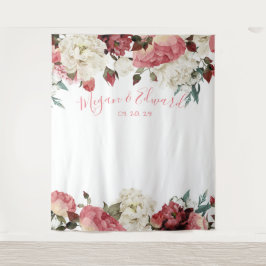 Tapete De Parede Cortina de casamento floral rosa Recepção Decoraçã