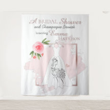 Cortina / Fundo para Fotos de Chá de Noiva Elegant