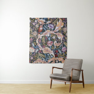 Tapete De Parede Coruja e Flores, William Morris
