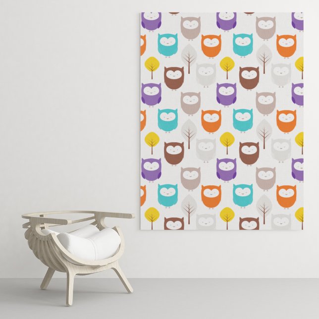 Tapete De Parede Corujas de Cartoon (Criador carregado)