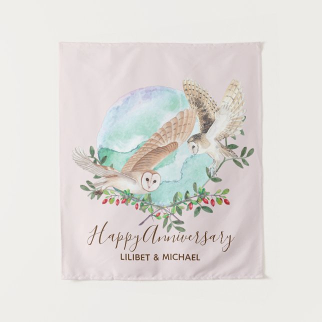 Tapete De Parede Corujas Personalizadas (Frente)