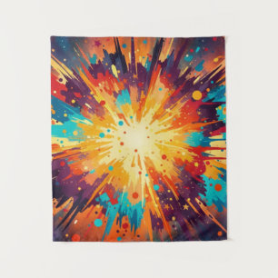 Tapete De Parede Cosmic Burst Abstract Splatter Art