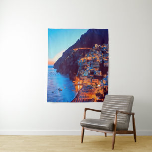 Tapete De Parede costa ldp POSITANO Amalfi - pôr do sol tirado pel