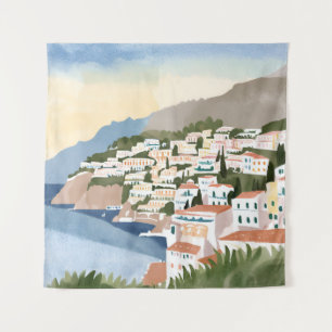 Tapete De Parede Costeira italiana Amalfi Itália Mediterrâneo
