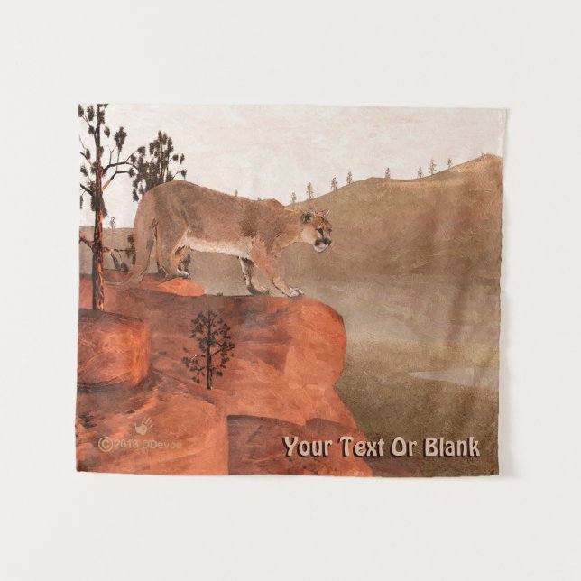 Tapete De Parede Cougar - Concentração (Frente (Horizontal))