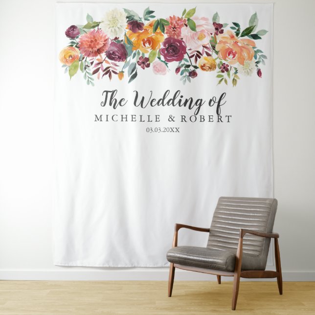 Tapete De Parede Country Bloom | Fundo de Casamento - Foto Booth (In Situ)