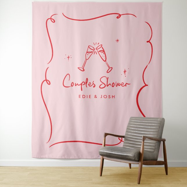 Tapete De Parede Couples shower modern natural elegant handwritten (In Situ)