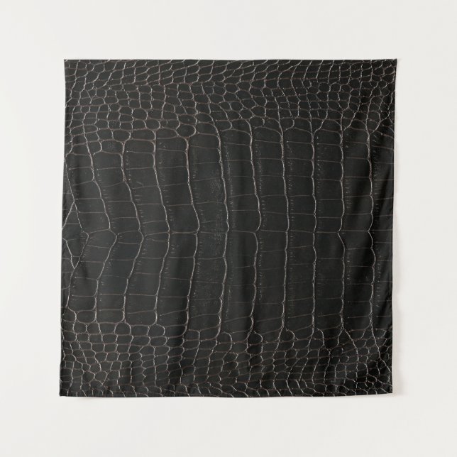 Tapete De Parede Couro crocodilo luxurioso: textura têxtil. (Frente)