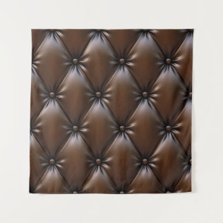 Tapete De Parede Couro de Chocolate: Textura de Upholsteria Luxuosa