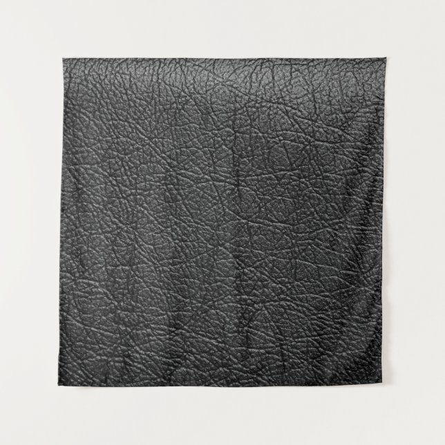Tapete De Parede Couro preto: textura em tela fechada. (Frente)