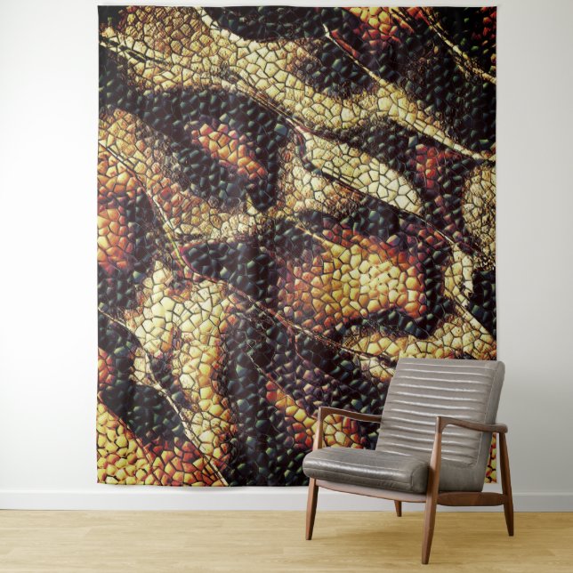 Tapete De Parede Couro réptil com manchas amareladas e castanhas? (In Situ)