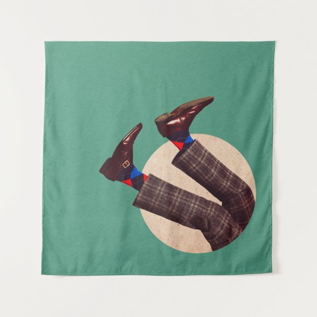 Tapete De Parede Coxas masculinas empilhadas em redondezas em geome (Frente)