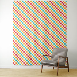 Tapete De Parede Cozy classroom diagonal checkerboard pattern