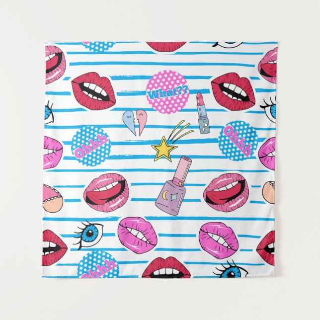 Tapete De Parede Crachá de desenho: pop. (Frente)