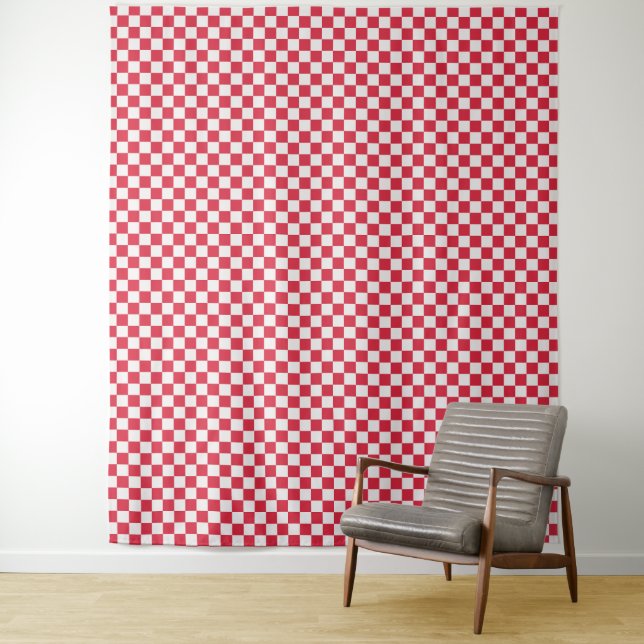 Tapete De Parede Cranberry fizz checkerboard pattern (In Situ)